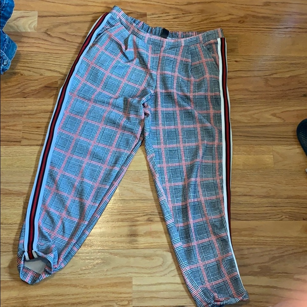 Plaid work pants